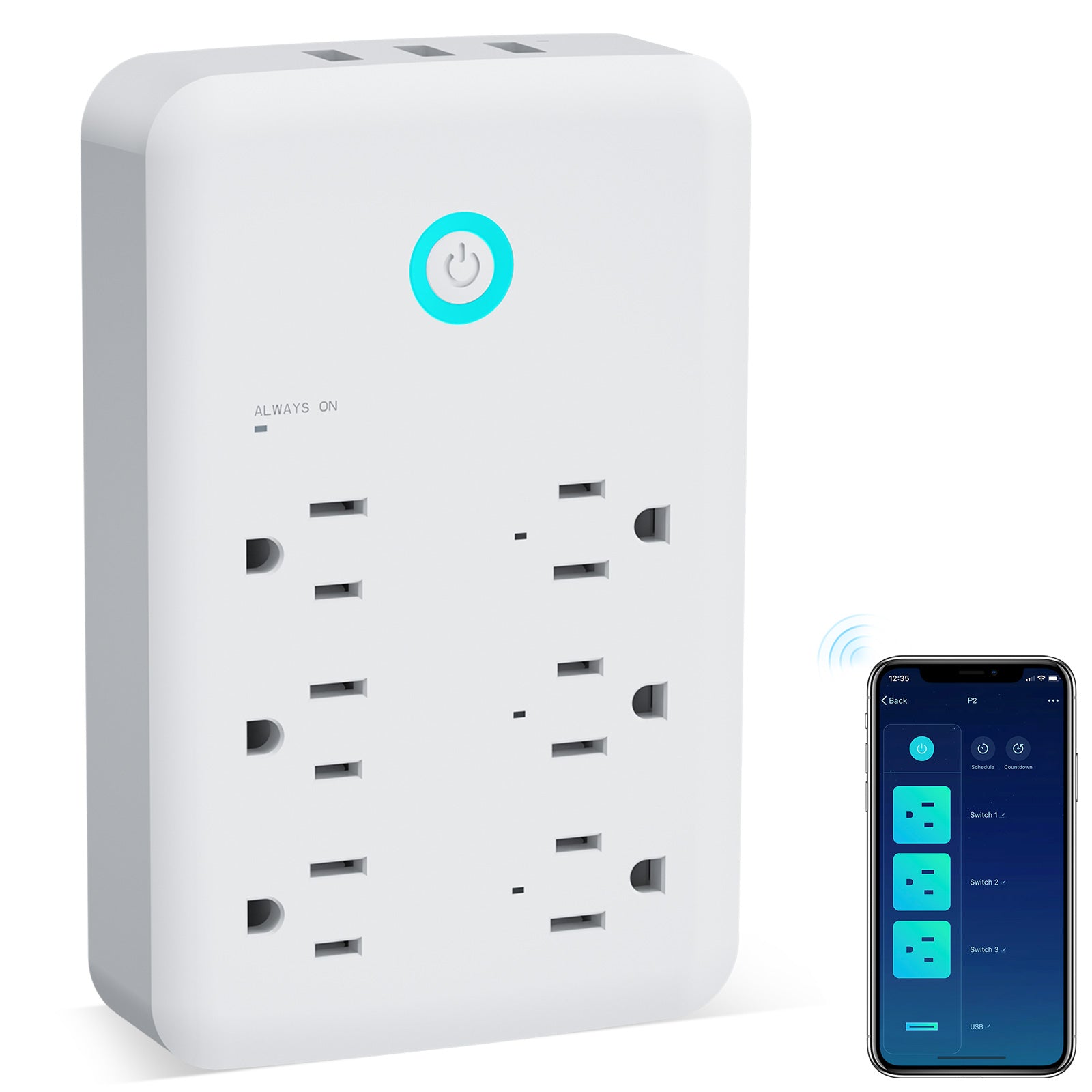 WP3 Wi-Fi Smart Plug Outlet 2-Pack